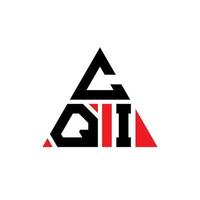 diseño de logotipo de letra triangular cqi con forma de triángulo. monograma de diseño del logotipo del triángulo cqi. plantilla de logotipo de vector de triángulo cqi con color rojo. logotipo triangular cqi logotipo simple, elegante y lujoso.