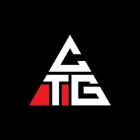 diseño de logotipo de letra de triángulo ctg con forma de triángulo. monograma de diseño de logotipo de triángulo ctg. plantilla de logotipo de vector de triángulo ctg con color rojo. logotipo triangular ctg logotipo simple, elegante y lujoso.