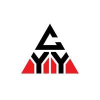 diseño de logotipo de letra de triángulo cyy con forma de triángulo. monograma de diseño de logotipo de triángulo cyy. plantilla de logotipo de vector de triángulo cyy con color rojo. logotipo triangular cyy logotipo simple, elegante y lujoso.