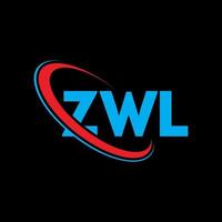 logotipo de zwl. letra zwl. diseño de logotipo de letra zwl. logotipo de iniciales zwl vinculado con círculo y logotipo de monograma en mayúsculas. tipografía zwl para tecnología, negocios y marca inmobiliaria. vector