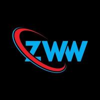 logotipo de zww. letra zww. diseño del logotipo de la letra zww. logotipo de iniciales zww vinculado con círculo y logotipo de monograma en mayúsculas. tipografía zww para tecnología, negocios y marca inmobiliaria. vector