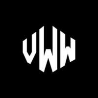 diseño de logotipo de letra vww con forma de polígono. vww polígono y diseño de logotipo en forma de cubo. vww hexagon vector logo plantilla colores blanco y negro. logotipo de vww monogram, business y real estate.