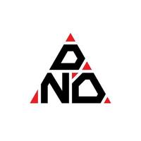 diseño de logotipo de letra de triángulo dno con forma de triángulo. monograma de diseño de logotipo de triángulo dno. plantilla de logotipo de vector de triángulo dno con color rojo. logotipo triangular dno logotipo simple, elegante y lujoso.