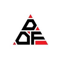 dof diseño de logotipo de letra triangular con forma de triángulo. monograma de diseño de logotipo de triángulo dof. plantilla de logotipo de vector de triángulo dof con color rojo. dof logo triangular logo sencillo, elegante y lujoso.