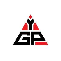 YGP triangle letter logo design with triangle shape. YGP triangle logo design monogram. YGP triangle vector logo template with red color. YGP triangular logo Simple, Elegant, and Luxurious Logo.