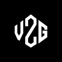 diseño de logotipo de letra vzg con forma de polígono. vzg polígono y diseño de logotipo en forma de cubo. vzg hexágono vector logo plantilla colores blanco y negro. Monograma vzg, logotipo comercial e inmobiliario.