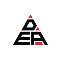 DEA triangle letter logo design with triangle shape. DEA triangle logo design monogram. DEA triangle vector logo template with red color. DEA triangular logo Simple, Elegant, and Luxurious Logo.