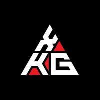 XKG triangle letter logo design with triangle shape. XKG triangle logo design monogram. XKG triangle vector logo template with red color. XKG triangular logo Simple, Elegant, and Luxurious Logo.