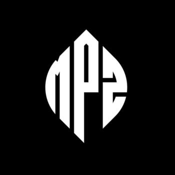 MPZ circle letter logo design with circle and ellipse shape. MPZ ellipse letters with typographic style. The three initials form a circle logo. MPZ Circle Emblem Abstract Monogram Letter Mark Vector. vector