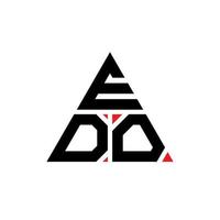 EDO triangle letter logo design with triangle shape. EDO triangle logo design monogram. EDO triangle vector logo template with red color. EDO triangular logo Simple, Elegant, and Luxurious Logo.