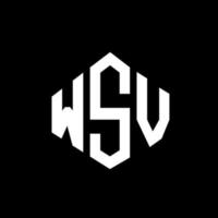 diseño de logotipo de letra wsv con forma de polígono. wsv polígono y diseño de logotipo en forma de cubo. wsv hexágono vector logo plantilla colores blanco y negro. monograma wsv, logotipo comercial y inmobiliario.