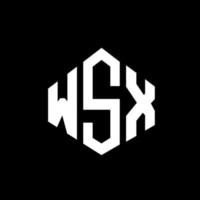 WSX letter logo design with polygon shape. WSX polygon and cube shape logo design. WSX hexagon vector logo template white and black colors. WSX monogram, business and real estate logo.