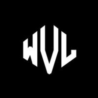 diseño de logotipo de letra wvl con forma de polígono. diseño de logotipo en forma de cubo y polígono wvl. wvl hexágono vector logo plantilla colores blanco y negro. monograma wvl, logotipo comercial e inmobiliario.