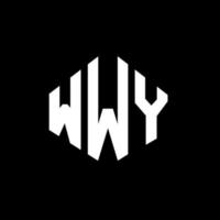 diseño de logotipo de letra wwy con forma de polígono. diseño de logotipo en forma de cubo y polígono wwy. wwy hexágono vector logo plantilla colores blanco y negro. monograma wwy, logotipo comercial e inmobiliario.