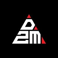 diseño de logotipo de letra triangular dzm con forma de triángulo. monograma de diseño del logotipo del triángulo dzm. plantilla de logotipo de vector de triángulo dzm con color rojo. logotipo triangular dzm logotipo simple, elegante y lujoso.