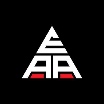 EAA triangle letter logo design with triangle shape. EAA triangle logo design monogram. EAA triangle vector logo template with red color. EAA triangular logo Simple, Elegant, and Luxurious Logo.