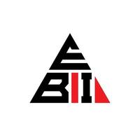 Diseño de logotipo de letra triangular ebi con forma de triángulo. monograma de diseño del logotipo del triángulo ebi. plantilla de logotipo de vector de triángulo ebi con color rojo. logotipo triangular ebi logotipo simple, elegante y lujoso.