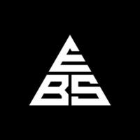 diseño de logotipo de letra triangular ebs con forma de triángulo. monograma de diseño del logotipo del triángulo ebs. plantilla de logotipo de vector de triángulo ebs con color rojo. logo triangular ebs logo simple, elegante y lujoso.