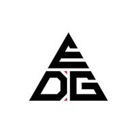 EDG triangle letter logo design with triangle shape. EDG triangle logo design monogram. EDG triangle vector logo template with red color. EDG triangular logo Simple, Elegant, and Luxurious Logo.