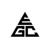 Diseño de logotipo de letra triangular egc con forma de triángulo. monograma de diseño de logotipo de triángulo egc. plantilla de logotipo de vector de triángulo egc con color rojo. logotipo triangular de egc logotipo simple, elegante y lujoso.