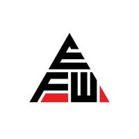 EFW triangle letter logo design with triangle shape. EFW triangle logo design monogram. EFW triangle vector logo template with red color. EFW triangular logo Simple, Elegant, and Luxurious Logo.
