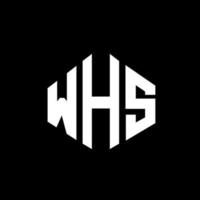 WHS letter logo design with polygon shape. WHS polygon and cube shape logo design. WHS hexagon vector logo template white and black colors. WHS monogram, business and real estate logo.