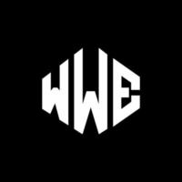 diseño de logotipo de letra wwe con forma de polígono. wwe polígono y diseño de logotipo en forma de cubo. wwe hexagon vector logo plantilla colores blanco y negro. monograma wwe, logo de negocios y bienes raíces.