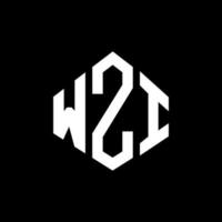 WZI letter logo design with polygon shape. WZI polygon and cube shape logo design. WZI hexagon vector logo template white and black colors. WZI monogram, business and real estate logo.