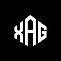 diseño de logotipo de letra xag con forma de polígono. diseño de logotipo en forma de cubo y polígono xag. xag hexágono vector logo plantilla colores blanco y negro. monograma xag, logotipo empresarial y inmobiliario.