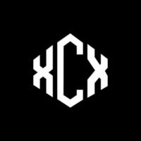 Diseño de logotipo de letra xcx con forma de polígono. Diseño de logotipo en forma de cubo y polígono xcx. xcx hexágono vector logo plantilla colores blanco y negro. Monograma xcx, logotipo empresarial y inmobiliario.