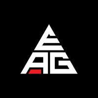 diseño de logotipo de letra de triángulo eag con forma de triángulo. monograma de diseño de logotipo de triángulo eag. plantilla de logotipo de vector de triángulo eag con color rojo. logotipo triangular eag logotipo simple, elegante y lujoso.