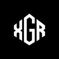 XGR letter logo design with polygon shape. XGR polygon and cube shape logo design. XGR hexagon vector logo template white and black colors. XGR monogram, business and real estate logo.