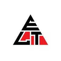diseño de logotipo de letra de triángulo elt con forma de triángulo. monograma de diseño de logotipo de triángulo elt. plantilla de logotipo de vector de triángulo elt con color rojo. logotipo triangular elt logotipo simple, elegante y lujoso.