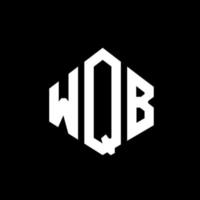 WQB letter logo design with polygon shape. WQB polygon and cube shape logo design. WQB hexagon vector logo template white and black colors. WQB monogram, business and real estate logo.