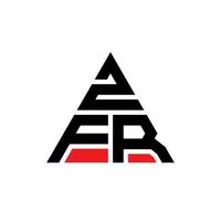 diseño de logotipo de letra triangular zfr con forma de triángulo. monograma de diseño del logotipo del triángulo zfr. plantilla de logotipo de vector de triángulo zfr con color rojo. logotipo triangular zfr logotipo simple, elegante y lujoso.