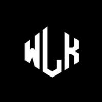 diseño de logotipo de letra wlk con forma de polígono. wlk polígono y diseño de logotipo en forma de cubo. wlk hexágono vector logo plantilla colores blanco y negro. monograma wlk, logotipo comercial e inmobiliario.