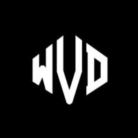 diseño de logotipo de letra wvd con forma de polígono. diseño de logotipo en forma de cubo y polígono wvd. wvd hexagon vector logo plantilla colores blanco y negro. monograma wvd, logotipo empresarial y inmobiliario.