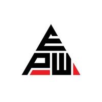 EPW triangle letter logo design with triangle shape. EPW triangle logo design monogram. EPW triangle vector logo template with red color. EPW triangular logo Simple, Elegant, and Luxurious Logo.