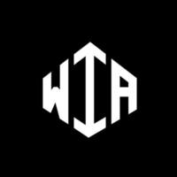 WIA letter logo design with polygon shape. WIA polygon and cube shape logo design. WIA hexagon vector logo template white and black colors. WIA monogram, business and real estate logo.