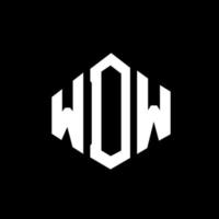 diseño de logotipo de letra wdw con forma de polígono. wdw polígono y diseño de logotipo en forma de cubo. wdw hexágono vector logo plantilla colores blanco y negro. monograma wdw, logotipo comercial e inmobiliario.