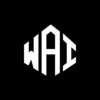 WAI letter logo design with polygon shape. WAI polygon and cube shape logo design. WAI hexagon vector logo template white and black colors. WAI monogram, business and real estate logo.