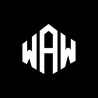 WAW letter logo design with polygon shape. WAW polygon and cube shape logo design. WAW hexagon vector logo template white and black colors. WAW monogram, business and real estate logo.