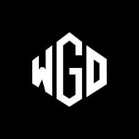 diseño de logotipo de letra wgo con forma de polígono. diseño de logotipo en forma de cubo y polígono wgo. wgo hexágono vector logo plantilla colores blanco y negro. Monograma de wgo, logotipo comercial y inmobiliario.