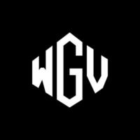 WGV letter logo design with polygon shape. WGV polygon and cube shape logo design. WGV hexagon vector logo template white and black colors. WGV monogram, business and real estate logo.