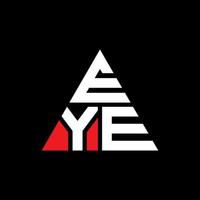 diseño de logotipo de letra de triángulo ocular con forma de triángulo. monograma de diseño de logotipo de triángulo ocular. plantilla de logotipo de vector de triángulo de ojo con color rojo. logo triangular de ojo logo simple, elegante y lujoso.