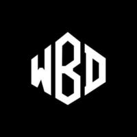 diseño de logotipo de letra wbd con forma de polígono. diseño de logotipo en forma de cubo y polígono wbd. wbd hexágono vector logo plantilla colores blanco y negro. monograma wbd, logotipo comercial e inmobiliario.