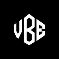 diseño de logotipo de letra vbe con forma de polígono. vbe polígono y diseño de logotipo en forma de cubo. Vbe hexágono vector logo plantilla colores blanco y negro. Monograma vbe, logotipo comercial e inmobiliario.