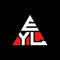 diseño de logotipo de letra de triángulo eyl con forma de triángulo. monograma de diseño del logotipo del triángulo eyl. plantilla de logotipo de vector de triángulo eyl con color rojo. logotipo triangular de eyl logotipo simple, elegante y lujoso.
