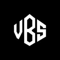 VBS letter logo design with polygon shape. VBS polygon and cube shape logo design. VBS hexagon vector logo template white and black colors. VBS monogram, business and real estate logo.