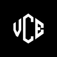 diseño de logotipo de letra vce con forma de polígono. vce polígono y diseño de logotipo en forma de cubo. vce hexágono vector logo plantilla colores blanco y negro. vce monograma, logotipo comercial e inmobiliario.